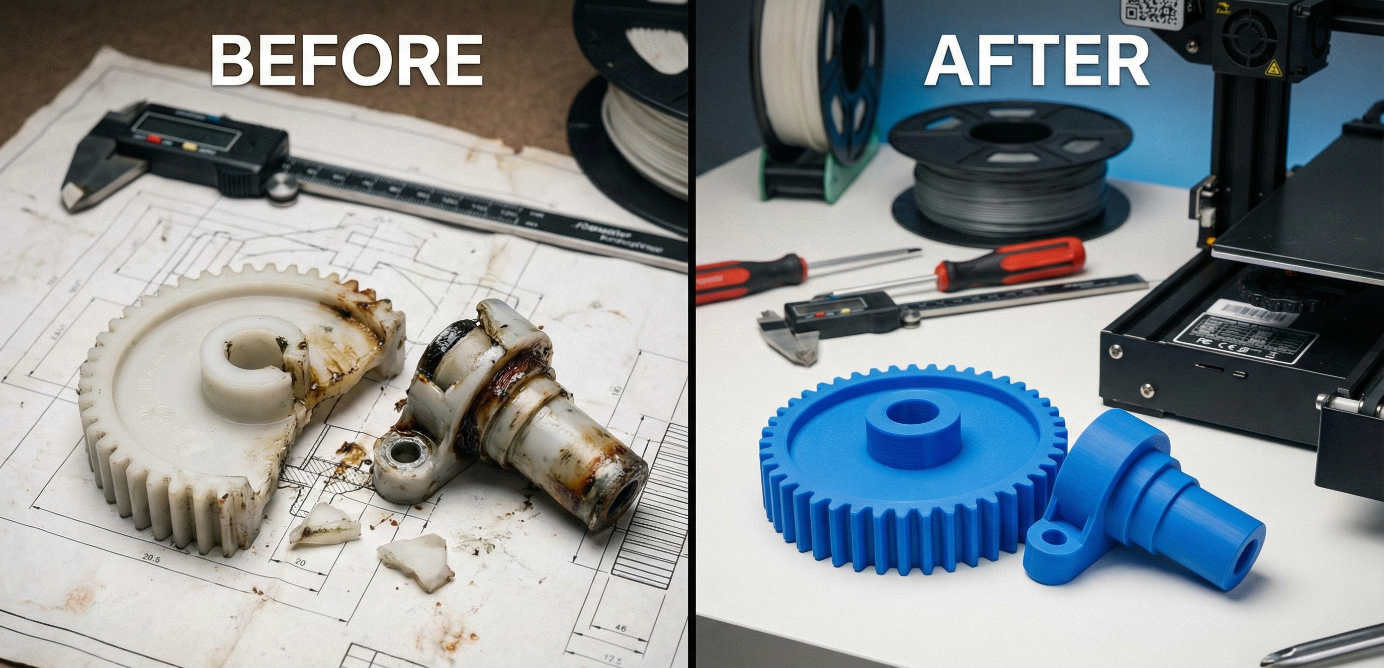 Kırıldı Diye Çöpe Atmayın: Bulunmayan Yedek Parçalar İçin 3D Baskı Çözümleri