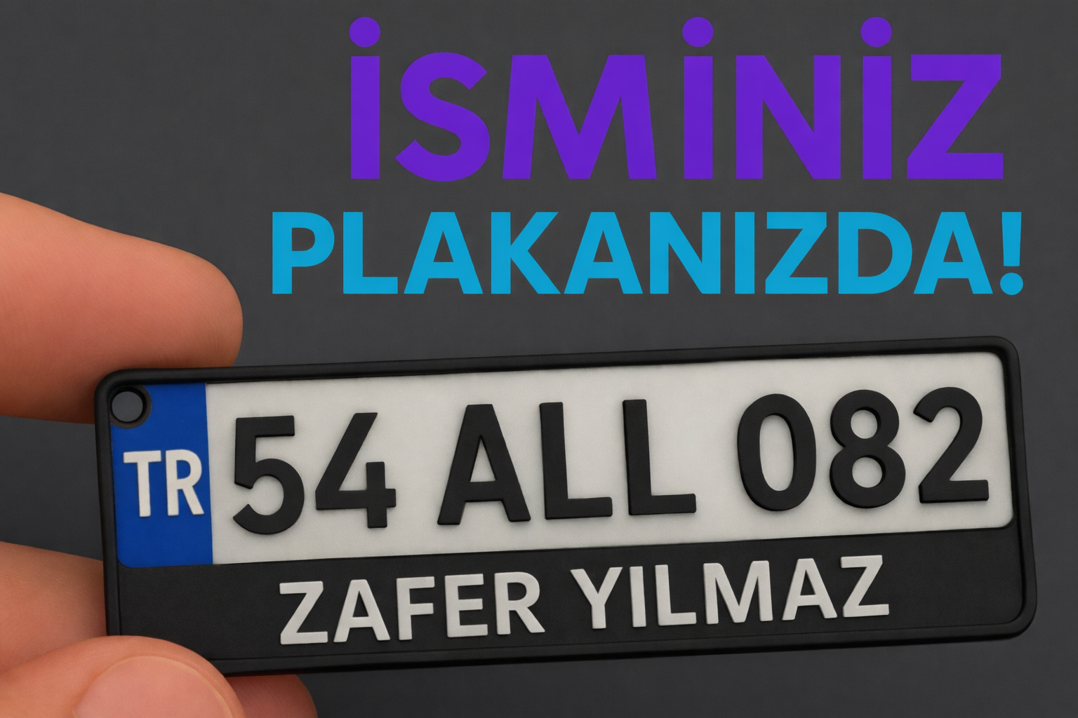 Kişiye özel anahtarlık plaka 3 adet