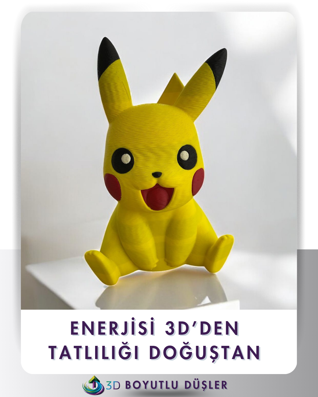 Sarı Sevimli Figür Dekoratif 3D Baskı OYUNCAK-Biblo