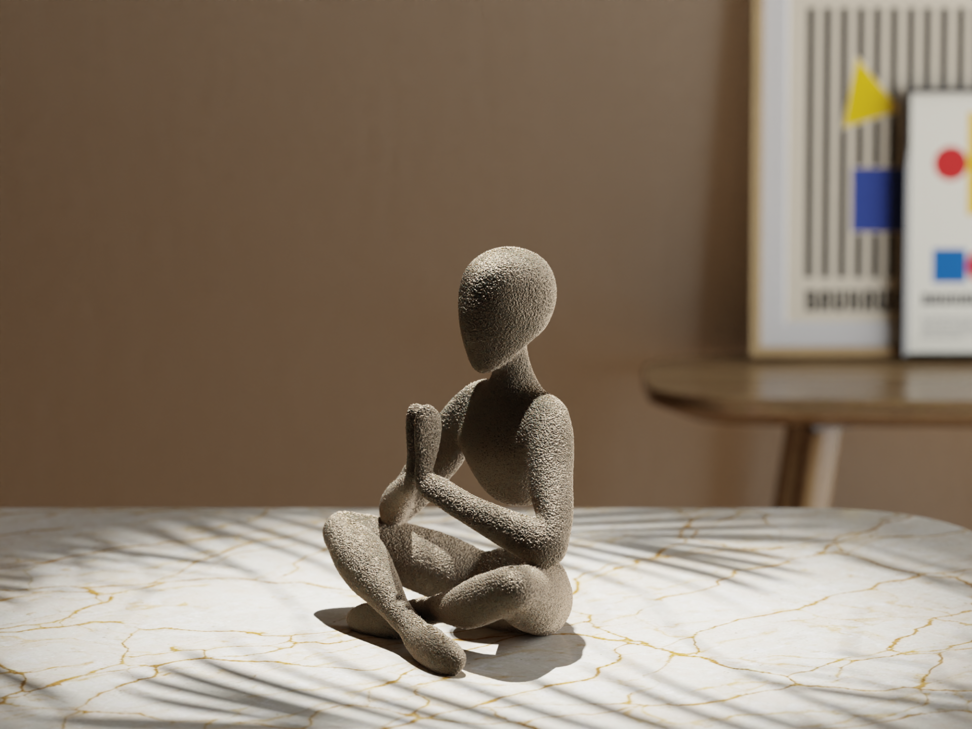 Diritech3D Dekoratif Yoga Yapan İnsan Figürü