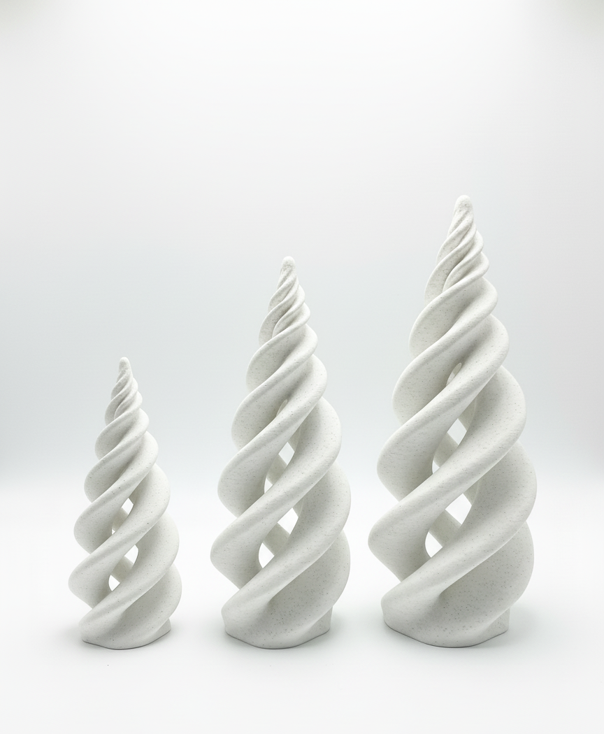 Diritech3D Spiral Dekoratif Obje 3'lü Set