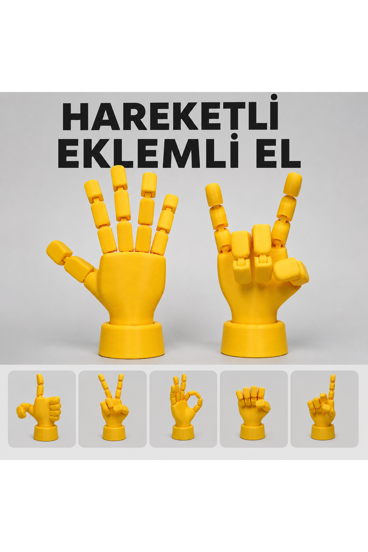 Hareketli Eklemli El Figürü - Dekoratif Masaüstü Aksesuarı Dekoratif Figür