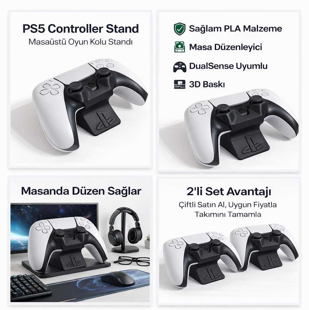 2’li PS5 DualSense Stand Seti Uygun Fiyat