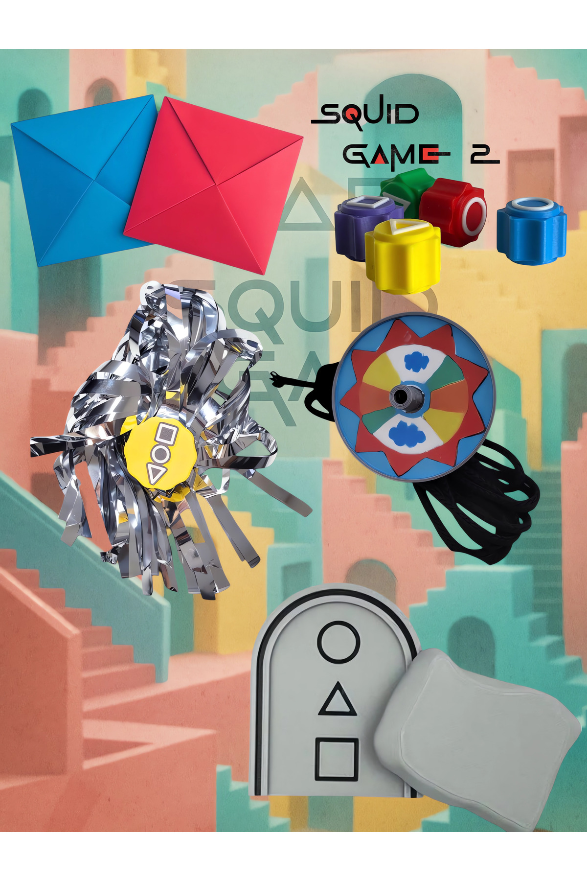 Squid Game Tüm Oyunlar - 5 Adet Oyun - Plastik