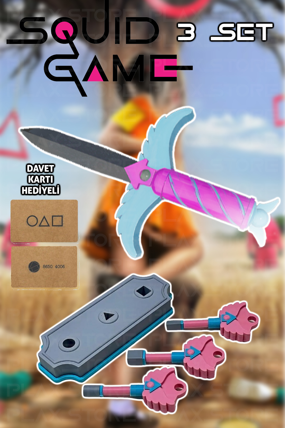 squid Game 3.sezon - Bıçak Figürü - Anahtarlık Seti -