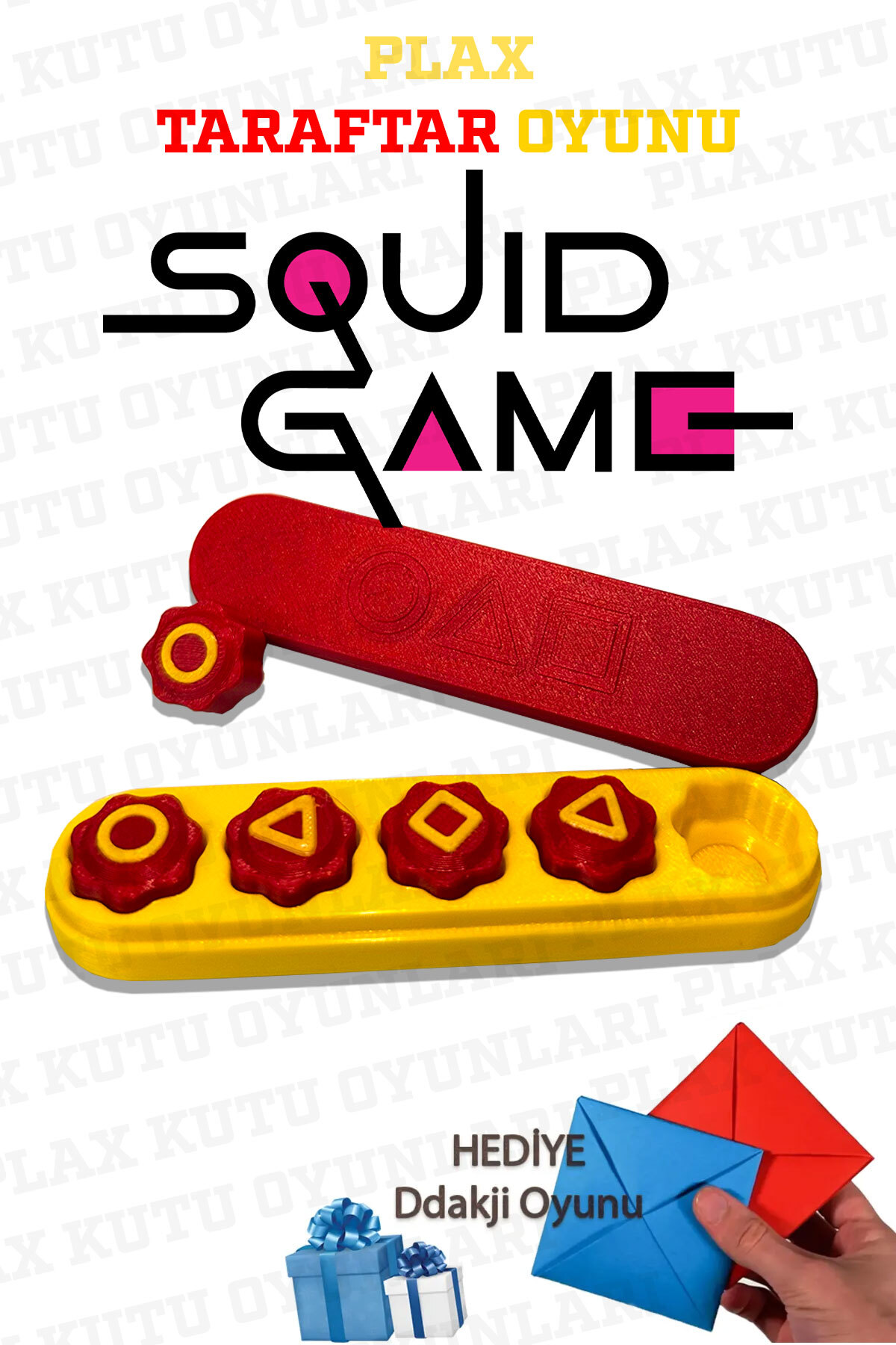 Squid Game Oyun 5 Taş ( Beş Taş ) 5 Taş Seti Kalamar Oyun TARAFTAR RENKLERİ HEDİYE Zarf Oyunu-