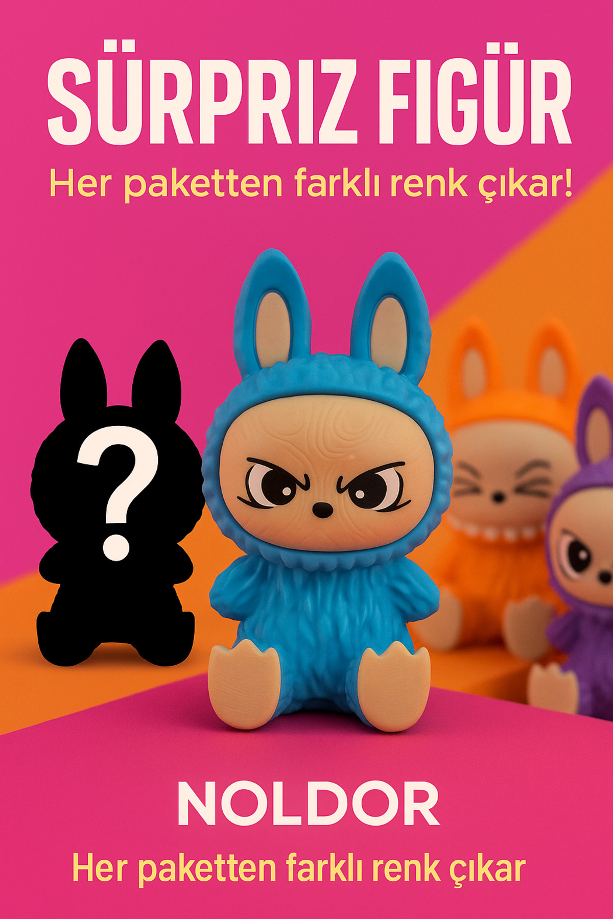 Sürpriz Renkli Labubu Figürü | Mini Koleksiyon Oyuncağı - Koleksiyon Oyuncak