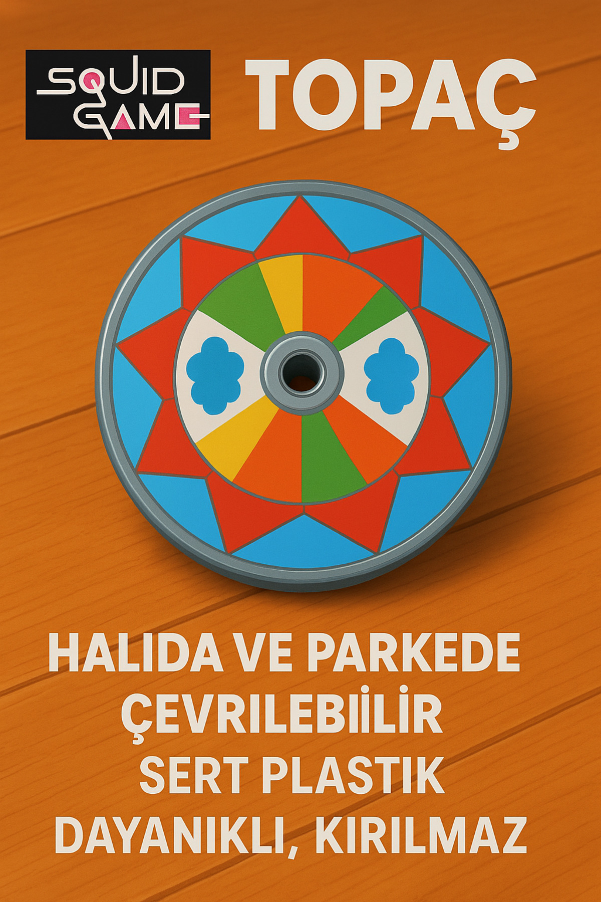 PLAX Squid Game Topaç Oyunu Kırılmaz Tasarım Squid Game 2 Plastik