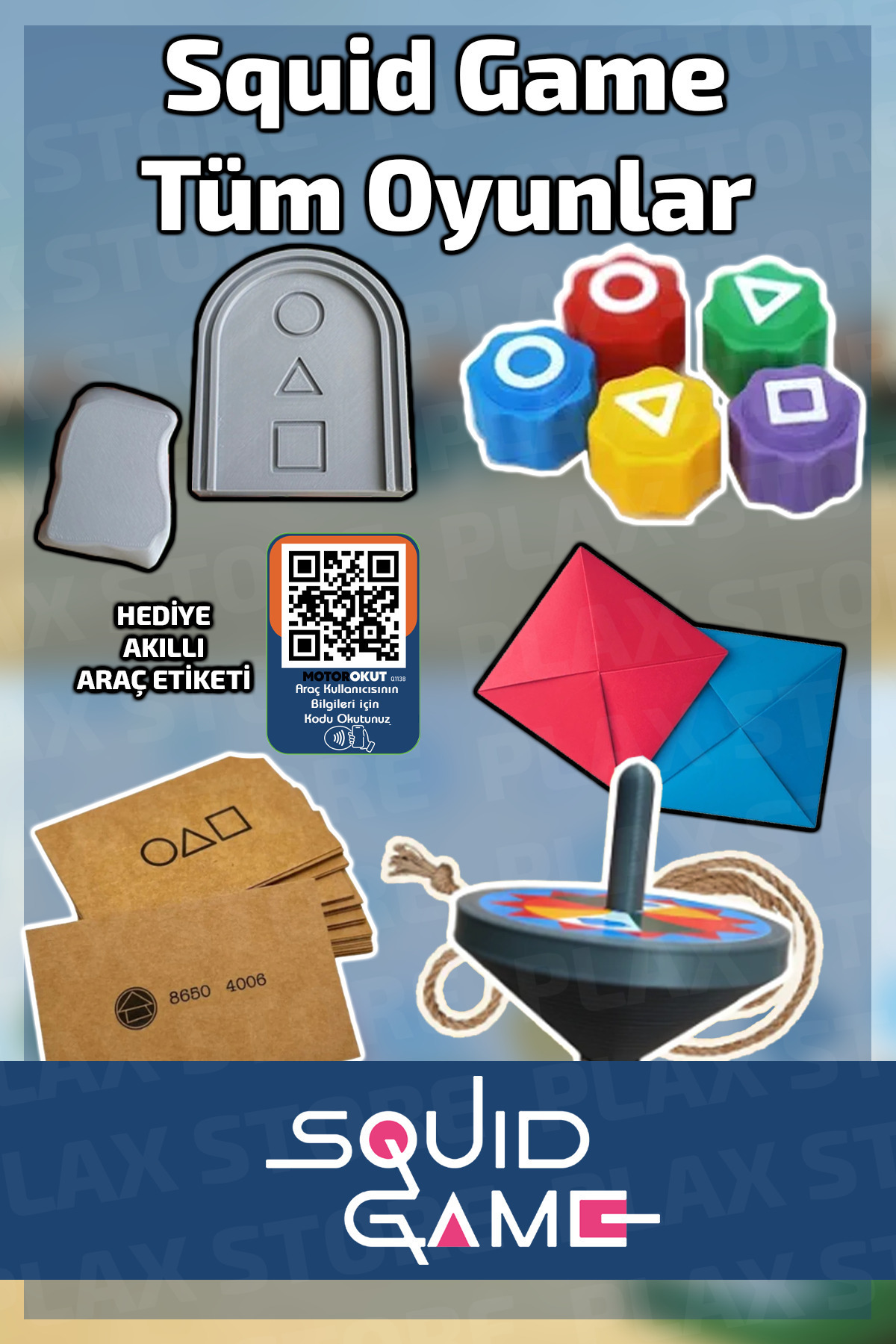 Squid Game 2 Oyun Seti - Squid Game 2 Eğlenceli Oyunlar Ddakji,, Gonggi,taş Devirme