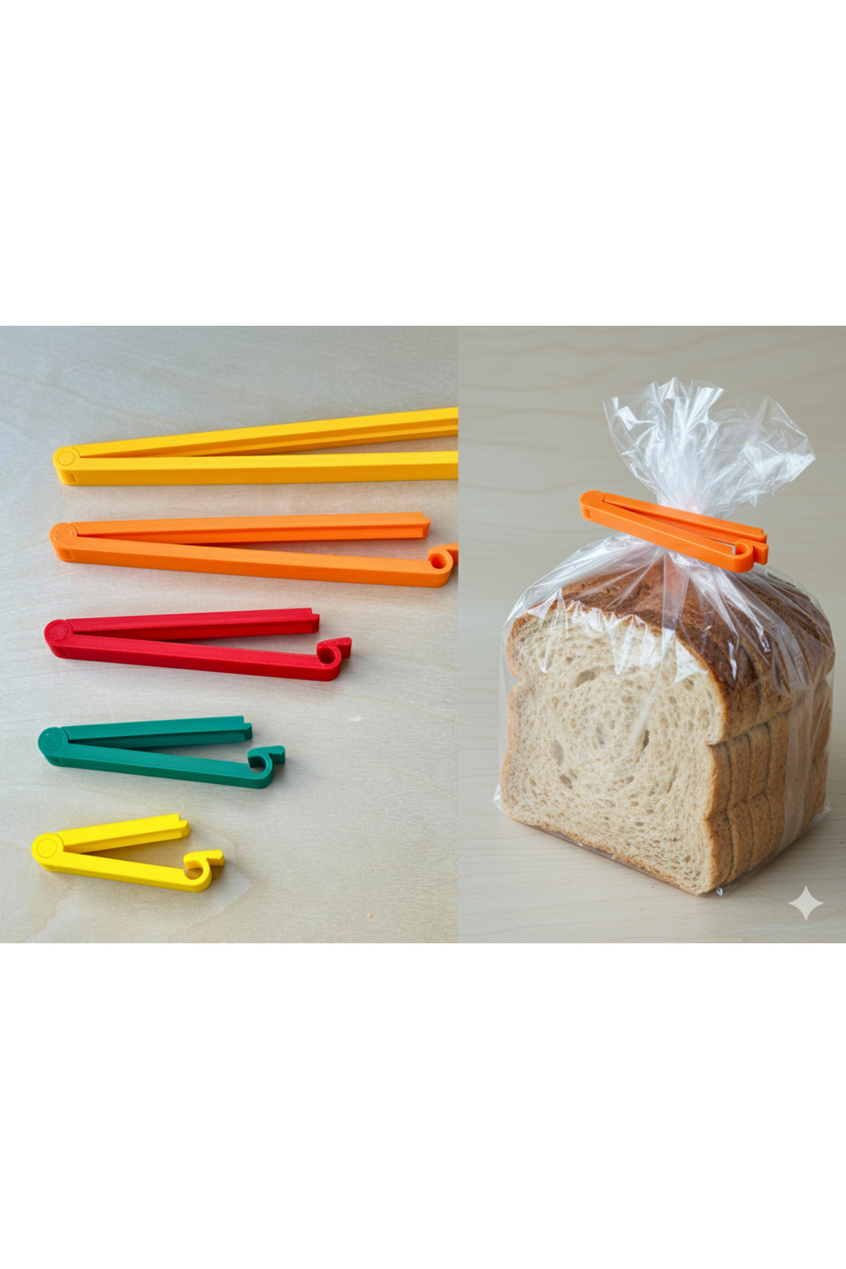 Akıllı Poşet Kapatma Klipsi Seti 5 Boy 5 Renk