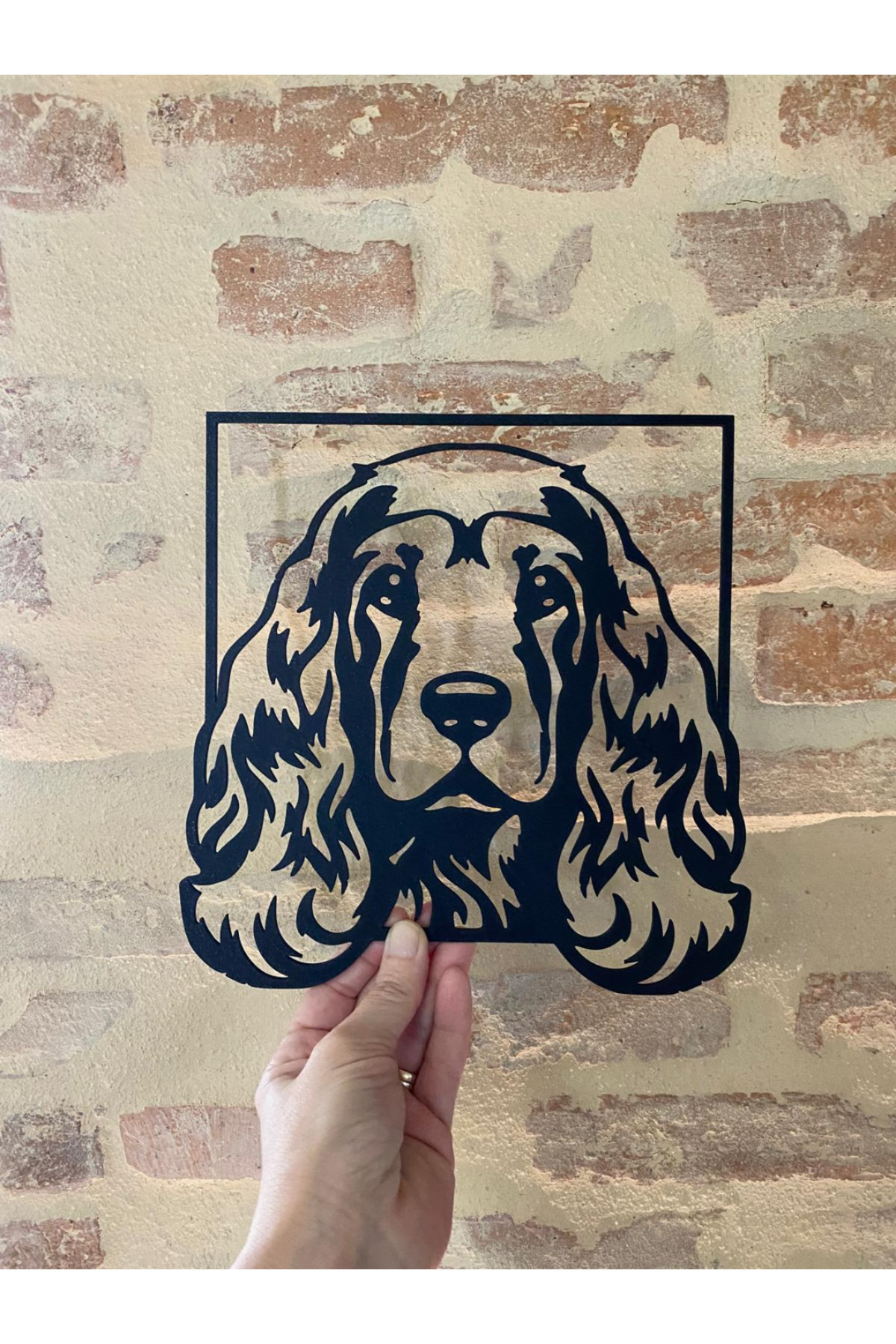 Köpek Silüeti Plastik Duvar Dekoru | Hafif 3D Pet Wall Art Tablo