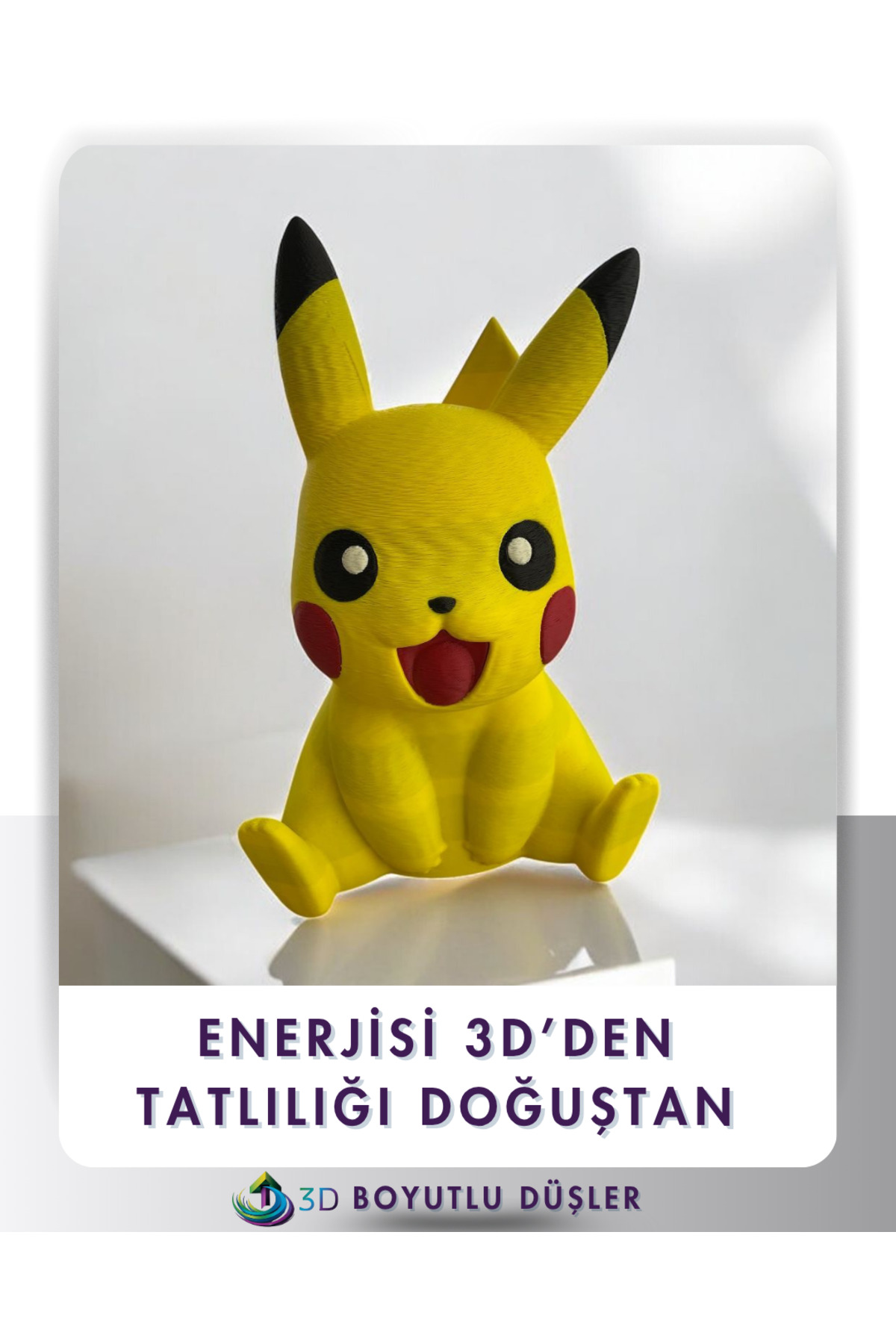 Sarı Sevimli Figür Dekoratif 3D Baskı oyuncak (10cm BOY)