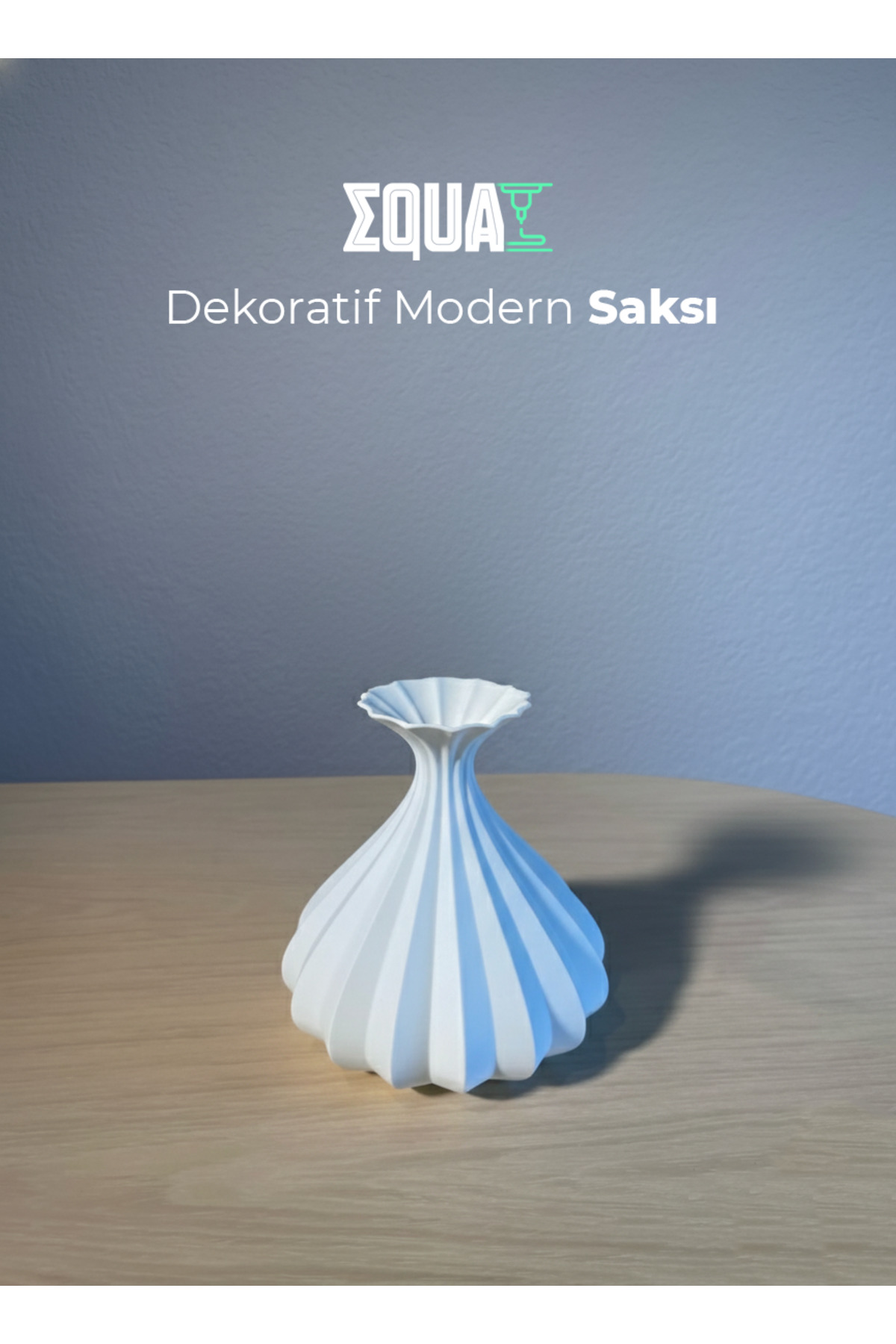 Dekoratif Modern Saksı – Şık Dalgalı Tasarım Çiçek Saksısı